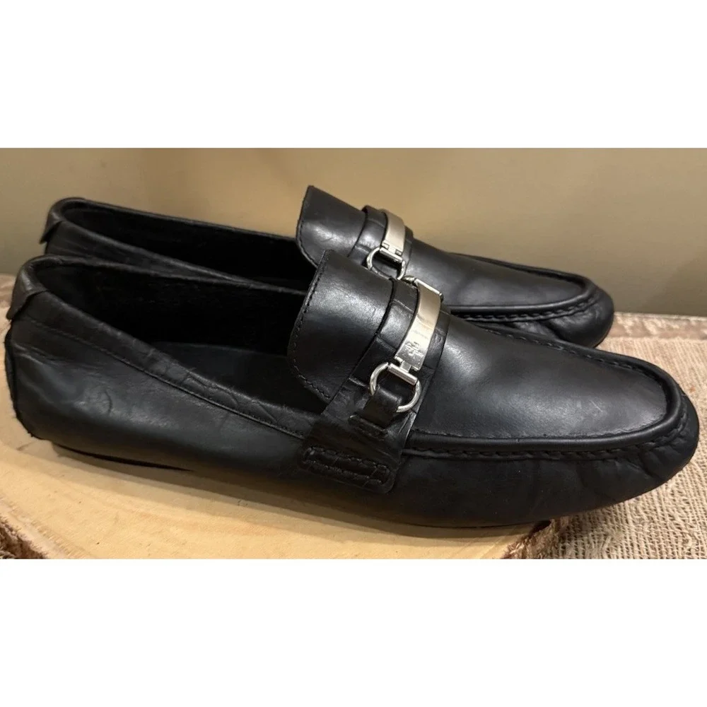 Cole Haan‎ Men 11.5 M Somerset Bit II Loafers Black Tumbled Leather $168
